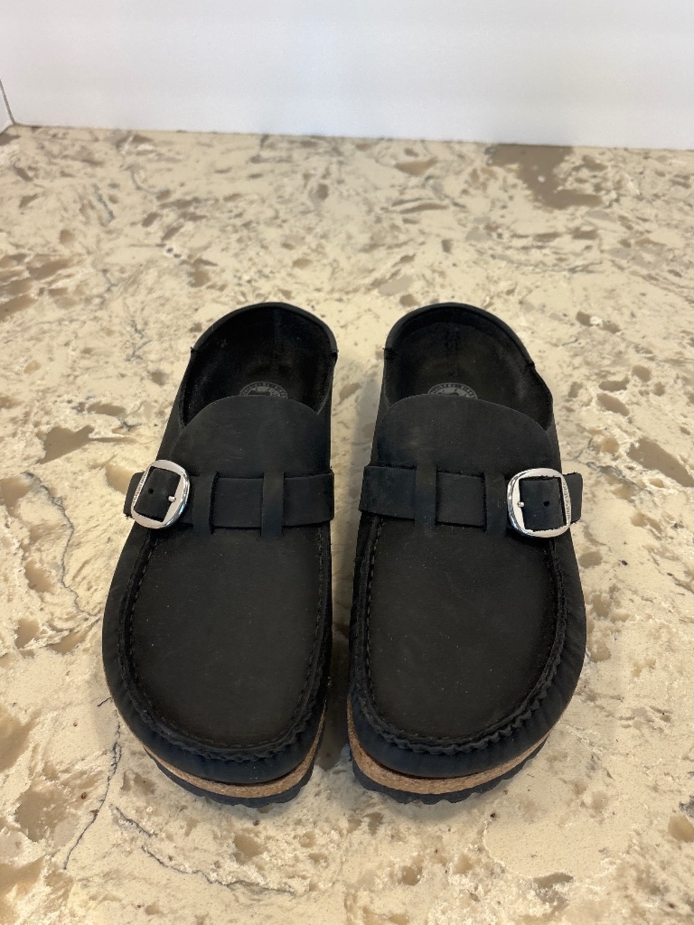 Women’s Black Birkenstock Buckley Clogs Size 38 VGC